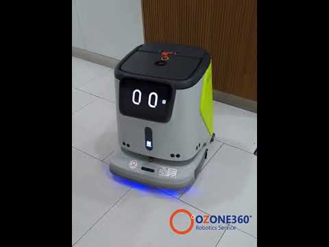 สาธิตใช้หุ่นยนต์ทำความสะอาด บริเวณโรงอาหารภายในโรงงาน สาธิตใช้หุ่นยนต์ทำความสะอาด บริเวณโรงอาหารภายในโรงงาน