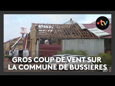 Strong wind in the commune of Bussières