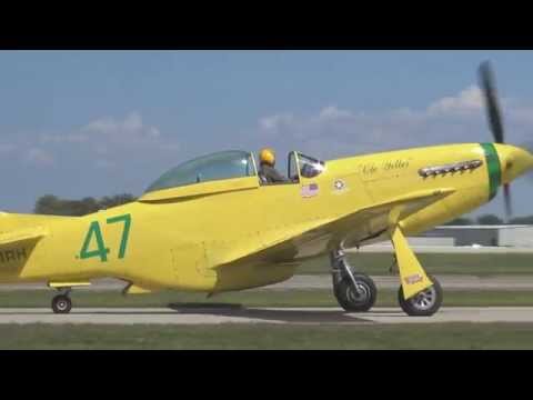 P-51 Mustangs and a Sea Fury & Yak - Oshkosh 2015 - Thursday