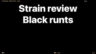Vlogmas Day 1: Black Runts Strain Review
