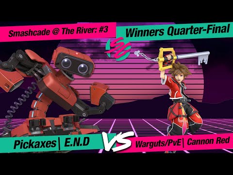 Smashcade @ The River #3 - SSBU - WSF: Pickaxes | E.N.D. (R.O.B) VS Warguts/PvE | Cannon Red (Sora)