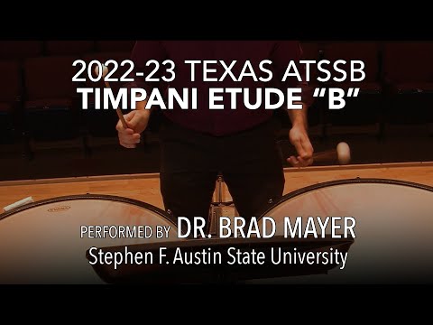 Texas ATSSB 2022 All State Timpani Etude | Year B