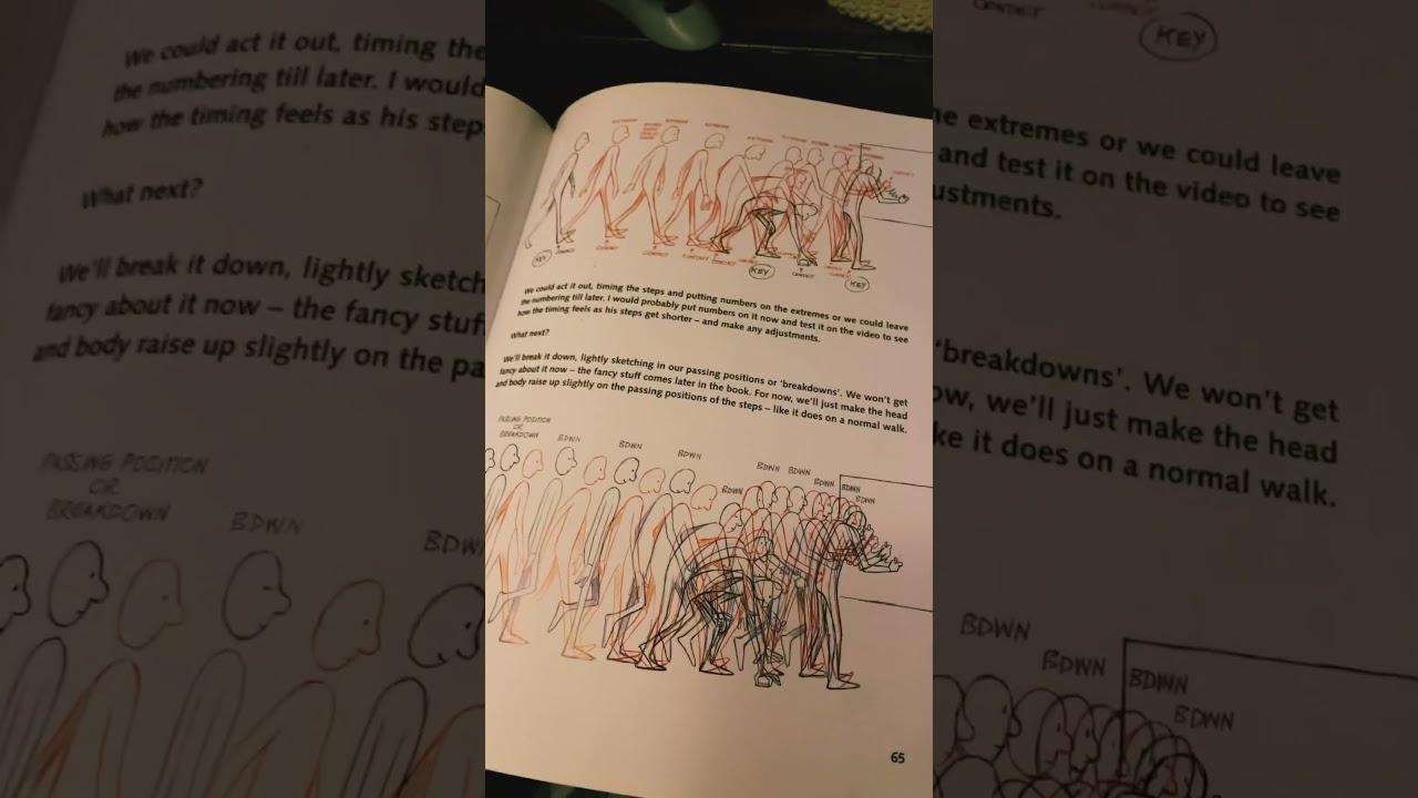 Animators Survival Kit by Richard Williams - chalk drawing and inbetweens #animationstudy