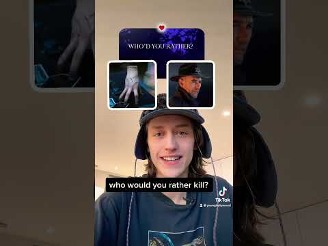 Percy plays Would You Rather w Wednesday cast 😳 #percyhyneswhite #wednesdayaddams