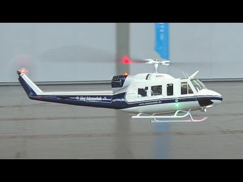 GIANT RC HELICOPTER INDOOR FLIGHT BELL 212 TWIN JET / Fair Leipzig Germany 2016