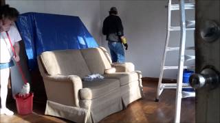 Clean Nicotine from a Textured Ceiling with TSP