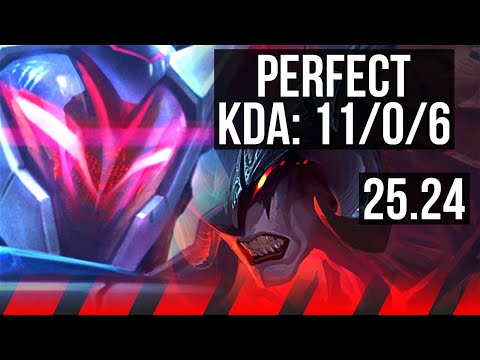 MORDEKAISER vs AATROX (TOP) | Perfect KDA: 11/0/6 | KR Diamond | 25.24