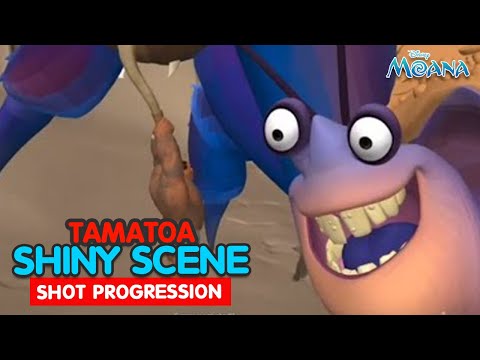 How Disney Animated Tamatoa’s Shiny Scene | Moana Shot Progression