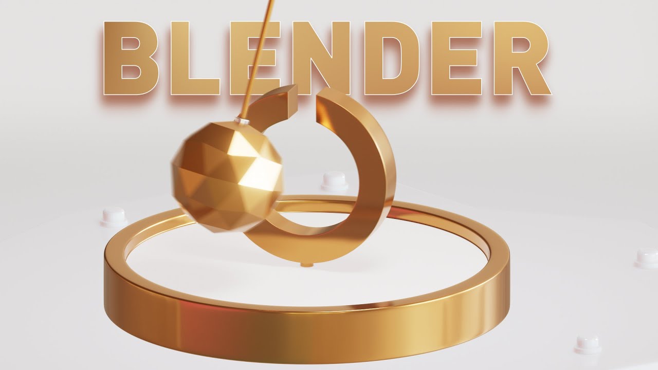 Gold Pendulum Loop #Blender #EEVEE Render