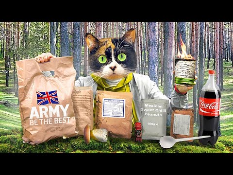 1 GIORNO NEL BOSCO CON LA NUOVA RAZIONE MILITARE INGLESE!