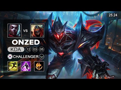 OnZed Zed vs Ekko Mid - KR Grandmaster - Patch 25.24 Season 15