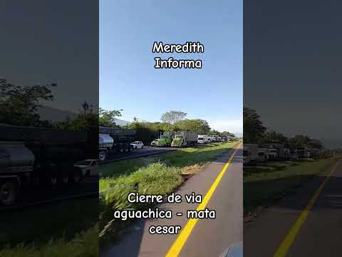 🚨FUERTE CONGESTIÓN Y BLOQUEO EN LA MATA, CESAR 🚧 En estos momentos se presenta una fuerte afectación