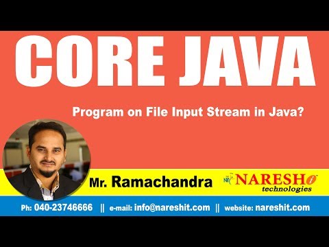 Core Java Tutorial Program On File Input Stream In Java By Mr Ramchander