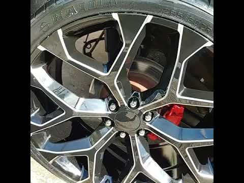 26 black milled snowflake replica on chevy tahoe ulohos indy
