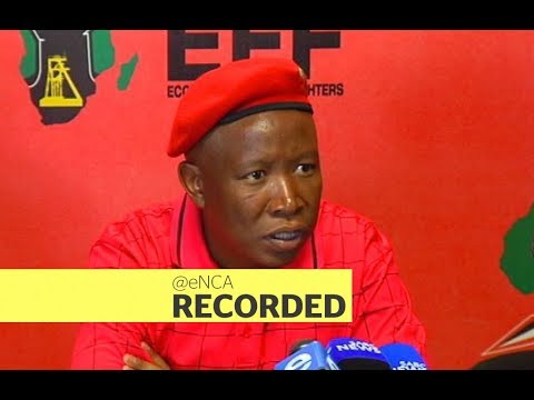 EFF leader Julius Malema briefs the media ahead of party's manifesto launch