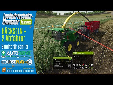 AutoDrive & CoursePlay: Perfectly adjust chopping with two downhill drivers! 🚜