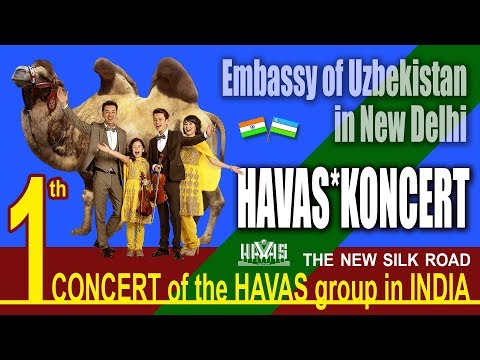HAVAS guruhi. 1 th CONCERT.  Embassy of Uzbekistan in New Delhi, India. 21.12.2017