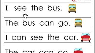 Very first sight word sentences 7 go