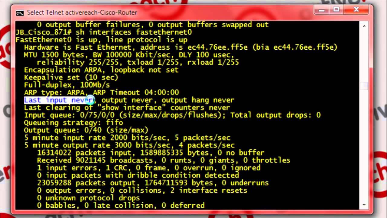 Cisco Show Interfaces Command