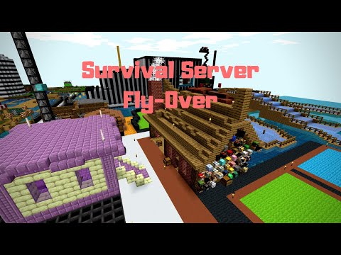 My Survival Server Fly-Over - Redstone Bucket