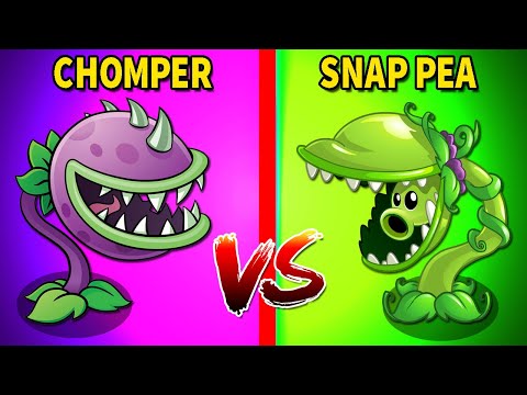 CHOMPER vs SNAP PEA - Who Will Win? - PvZ 2 Plant vs Plant