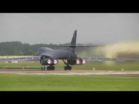 Rockwell B1 Lancer Nuclear Bomber take off RAF Fairford 9June2017 643a