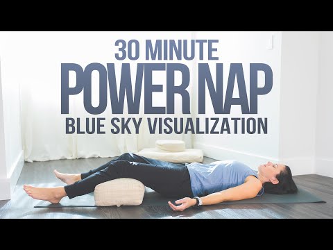 Power Nap 30 Minute Meditation | Meadow & Blue Sky Visualization with Calming Atmospheric Music