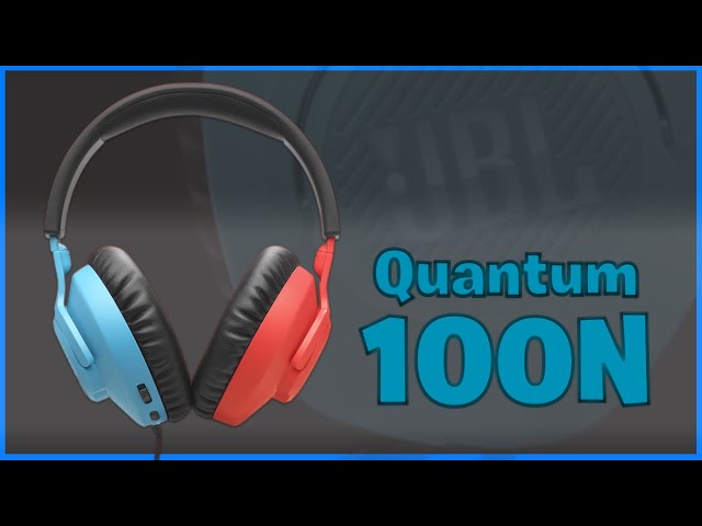 Vídeo relacionado con JBL Quantum 100N, auriculares para gaming con cable y micrófono extraíble, JBL QuantumSOUND Signature, compatibles con múltiples plataformas y Windows Sonic Spatial Sound, azul y rojo