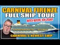 CARNIVAL FIRENZE FULL WALKTROUGH SHIP TOUR