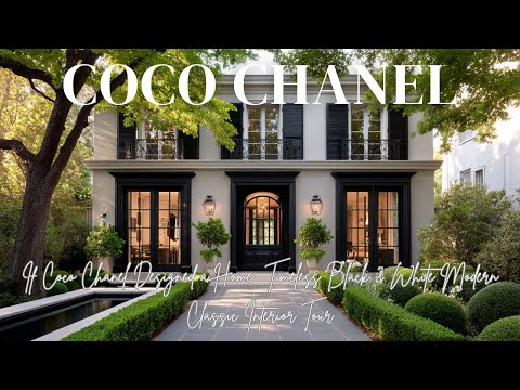 If Coco Chanel Designed a Home | Timeless Black & White Modern Classic Interior Tour