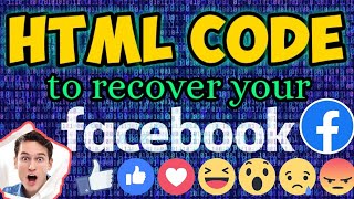 HTML CODE FOR FACEBOOK LOG IN | HTML CODE TO RECOVER YOUR FACEBOOK