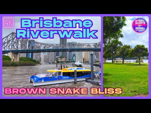 My Favourite Brisbane Walk・Brisbane Riverwalk・4K Walking Tour Australia
