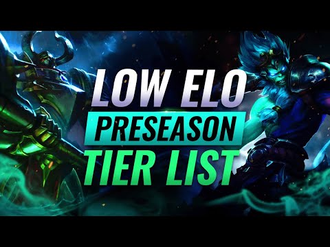LOW ELO Tier List For The Preseason - League of Legends Patch 12.22