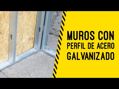 Construction of walls with galvanized steel profiles