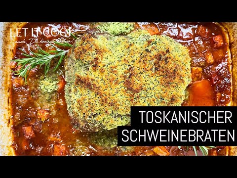 Schweinebraten Toskanische Art, mit Kräuterkruste