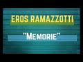 EROS RAMAZZOTTI  - Memorie