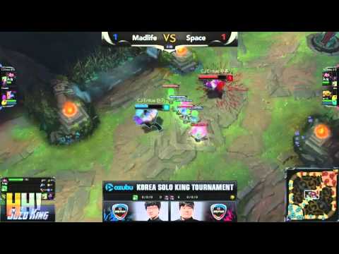 4 Space vs Madlife - Game 3 - "The Solo King" Korean 1vs1 Tournament