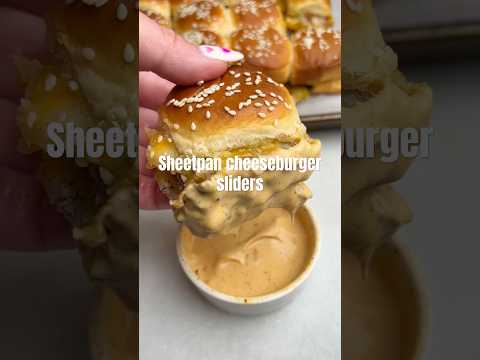 Cheeseburger sliders on Hawaiian rolls