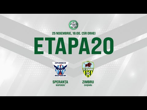 LIVE: DIVIZIA NAȚIONALĂ,Etapa 20  ,CSF SPERANȚA  - FC ZIMBRU  25.11.2020, 16:00