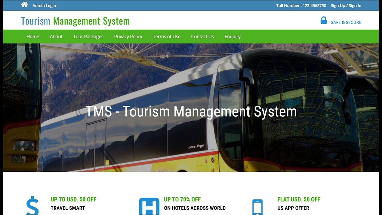 Online Tour and Travel Management Software