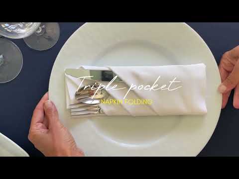 ✨triple pocket napkin fold ✨
