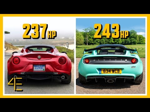 Alfa Romeo 4C Spider vs Lotus Elise Cup 250 | Car Spec Comparison | 4enthusiasts