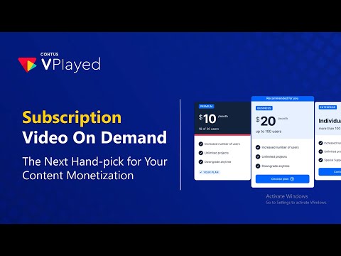 Create & Launch Your Own Branded SVOD Platform With CONTUS VPlayed