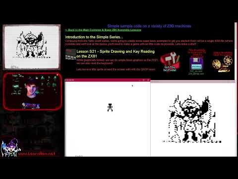 ZX81 ASM Lesson S21 - Sprite Drawing and Key Reading on the ZX81