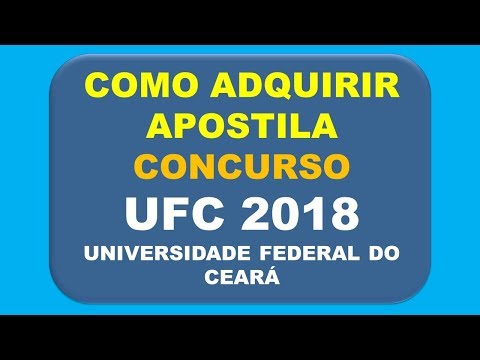 Baixar Apostila Concurso UFC 2018 - Universidade Federal do Ceará