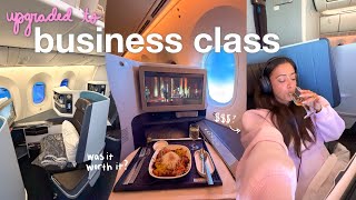 flying BUSINESS CLASS for the first time 🙌🏼✨my full experience flying KLM from Amsterdam to USA