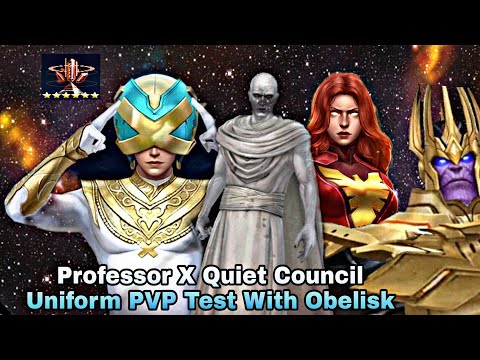 Professor X Quiet Council Uniform PVP Test With Obelisk - Marvel Future Fight
