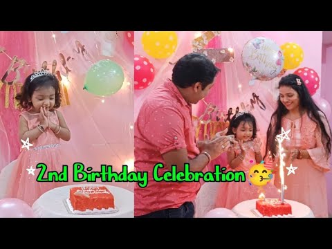 Shivi's 2nd birthday celebration | 2nd Birthday Celebration | Late Upload | 2nd Birthday Cake Degin