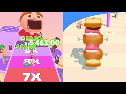 Sandwich Runner Vs popsicle stack - Satisfying Gameplay Walkthrough - all level