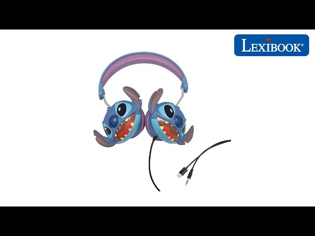 Vídeo relacionado con LEXIBOOK, Disney Stitch, Auriculares estéreo con Cable Stitch 3D, Plegables, Potencia de Sonido Limitada, HP015D